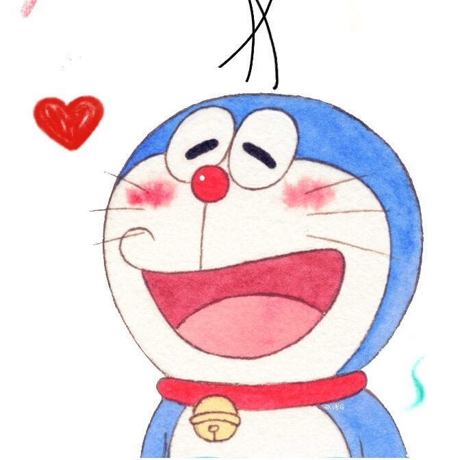 发圈九宫格素材之手绘哆啦a梦