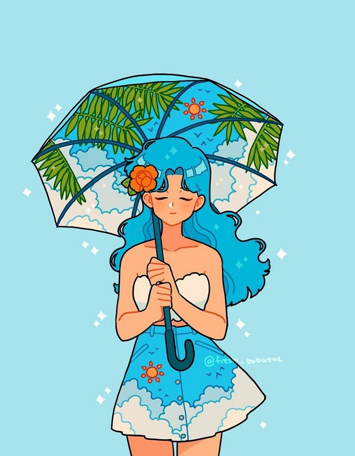 清凉的夏天
韩国插画师 Emily Kim 