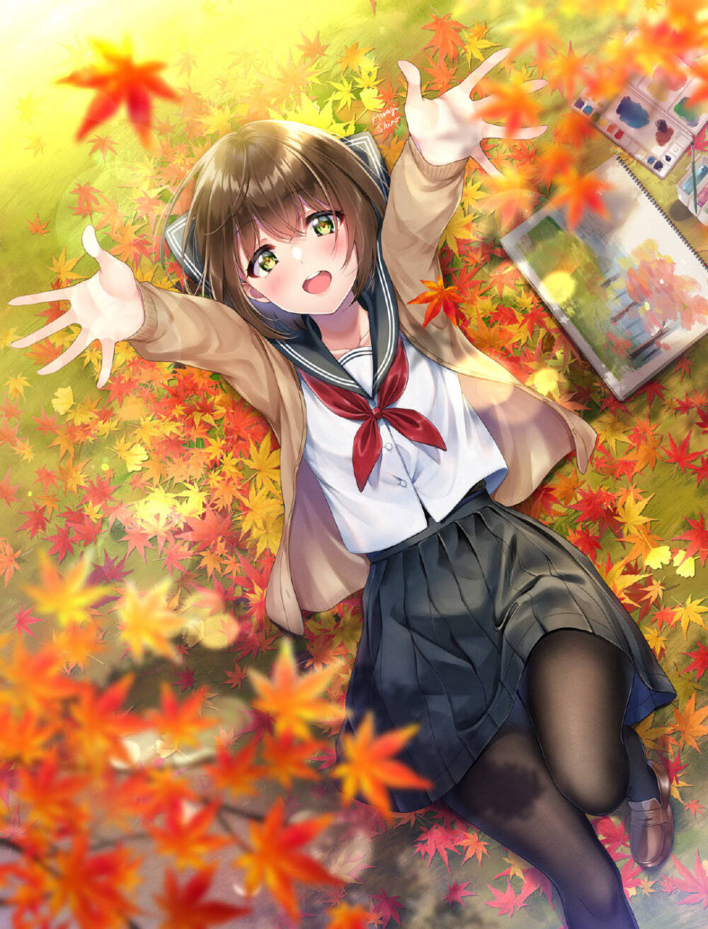 #原创##秋##枫# 画师:天城しの