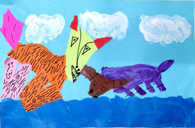 低阶拼贴作品 小狐狸