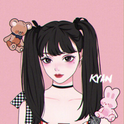 一组女生头像
插画师:KYAN