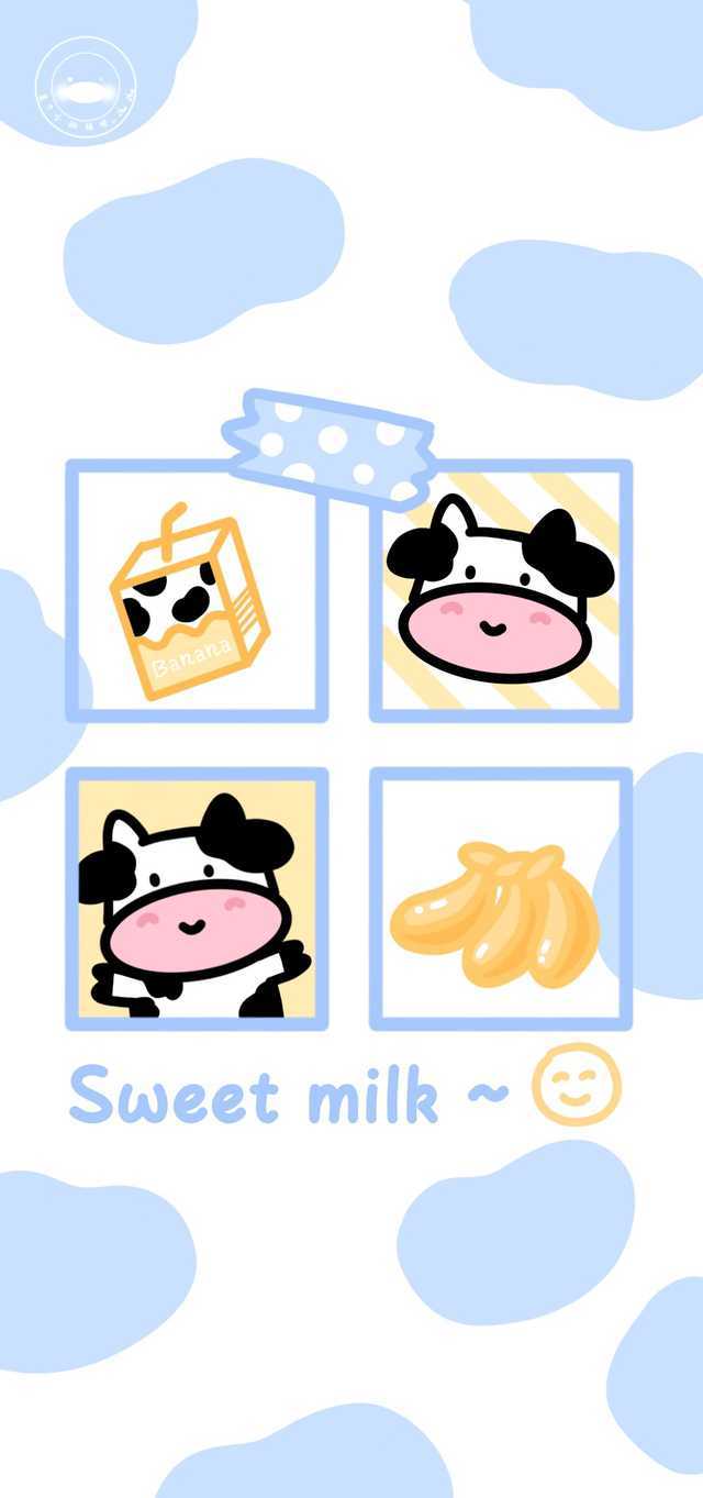 日系可爱牛奶壁纸风景图片