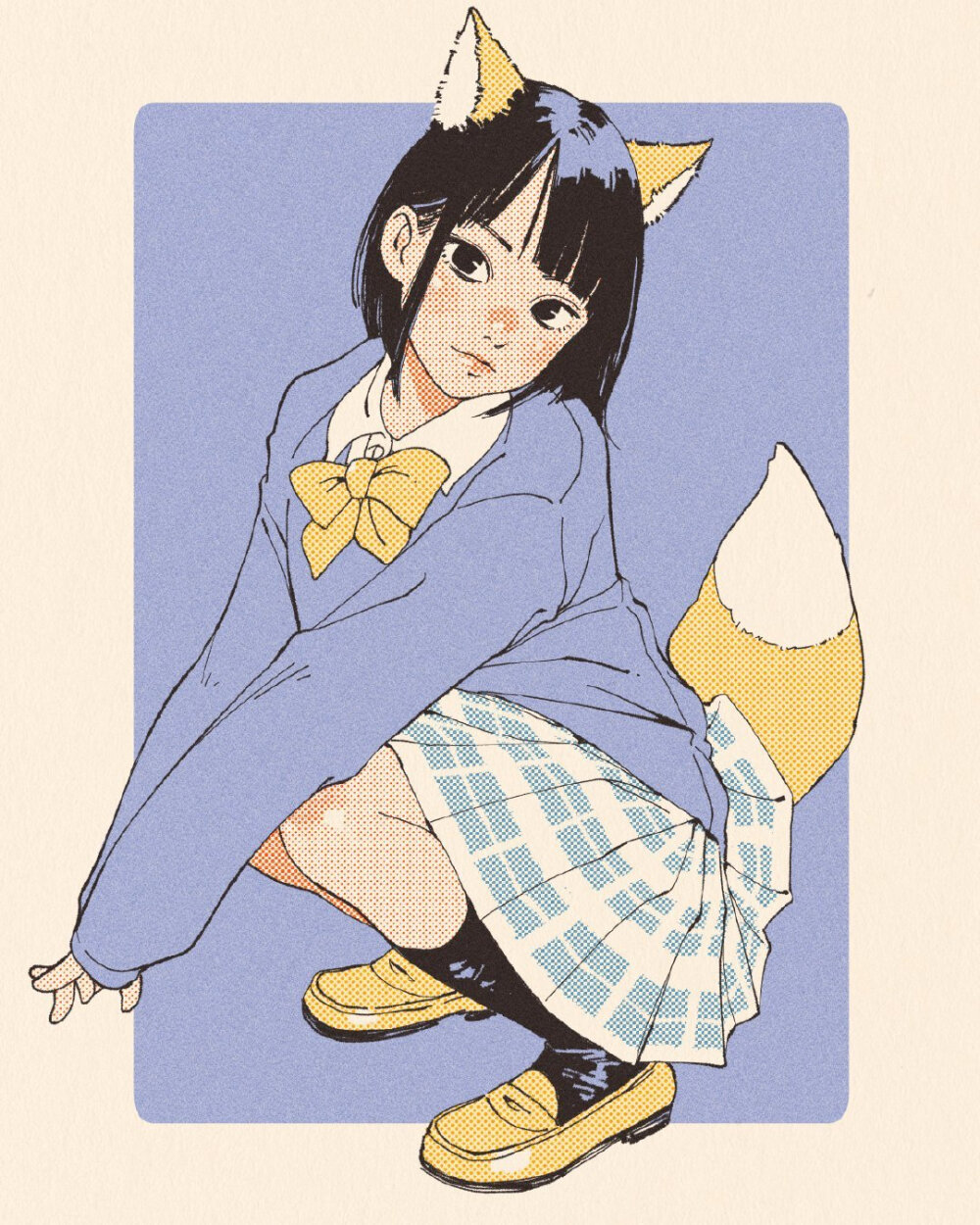 日系 jk制服 女高中生 昭和 插画 手绘 壁纸 [cp].
古塔つみ twi:cotoh_tsumi 暖色调 日本画师 色彩 可爱 二次元