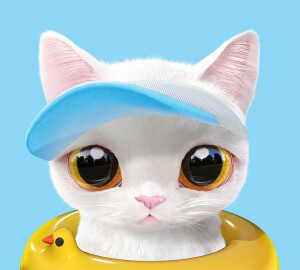 猫咪 头像 搞怪 插画 By_슈가캣 & 캔디도기