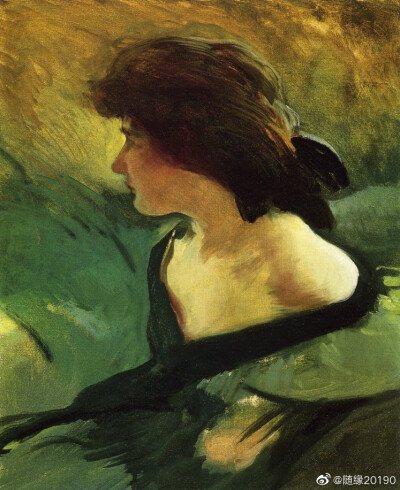 John White Alexander ​
绿色长裙的年轻姑娘