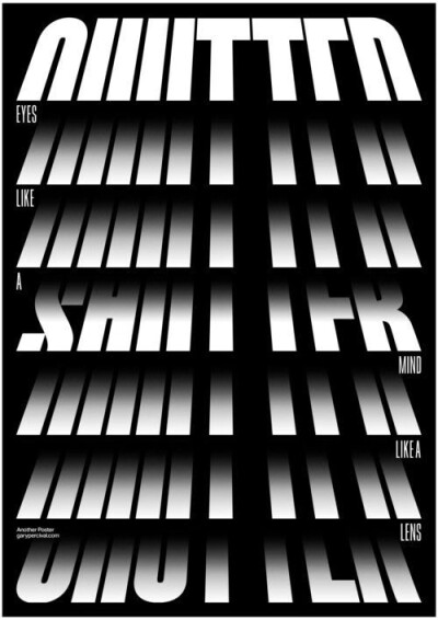 让文字充满空间感！各种纯文字、极具立体空间感的字体海报设计。