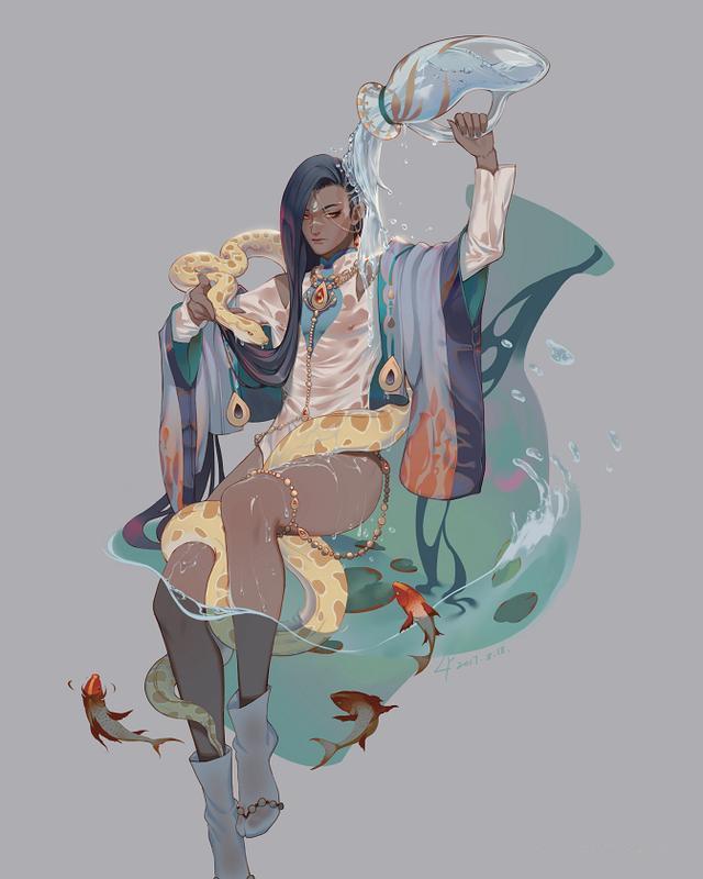 这是炼妖大大的画回复 微博搜 炼妖LY 就可以了。