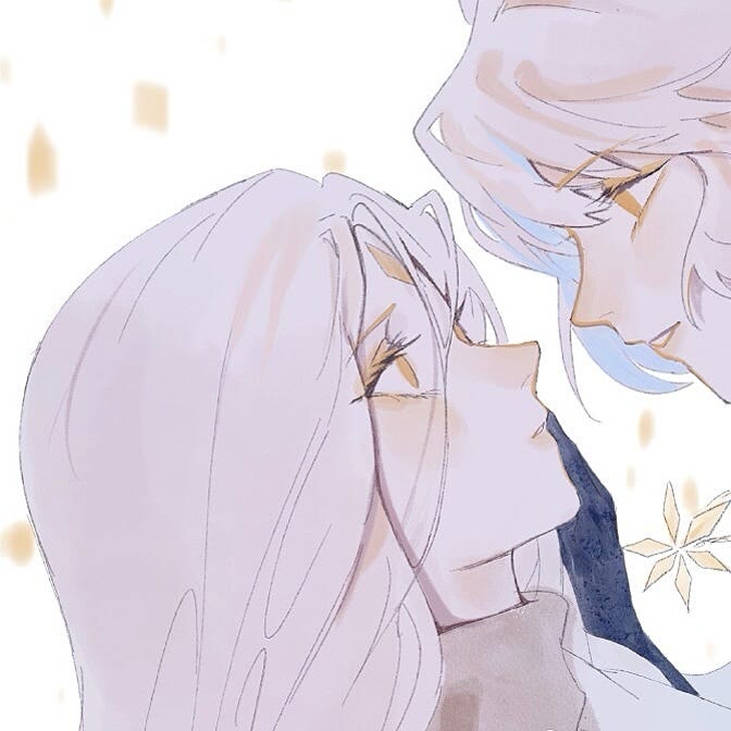 情头，一男一女，动漫