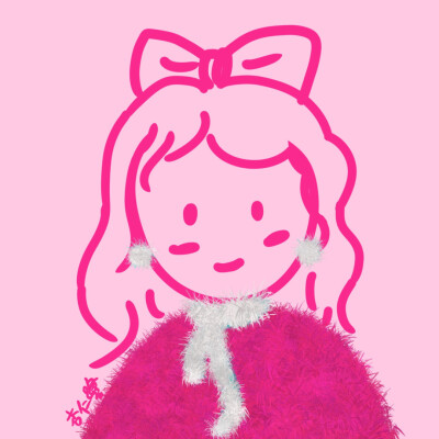 女生头像 闺蜜 插画