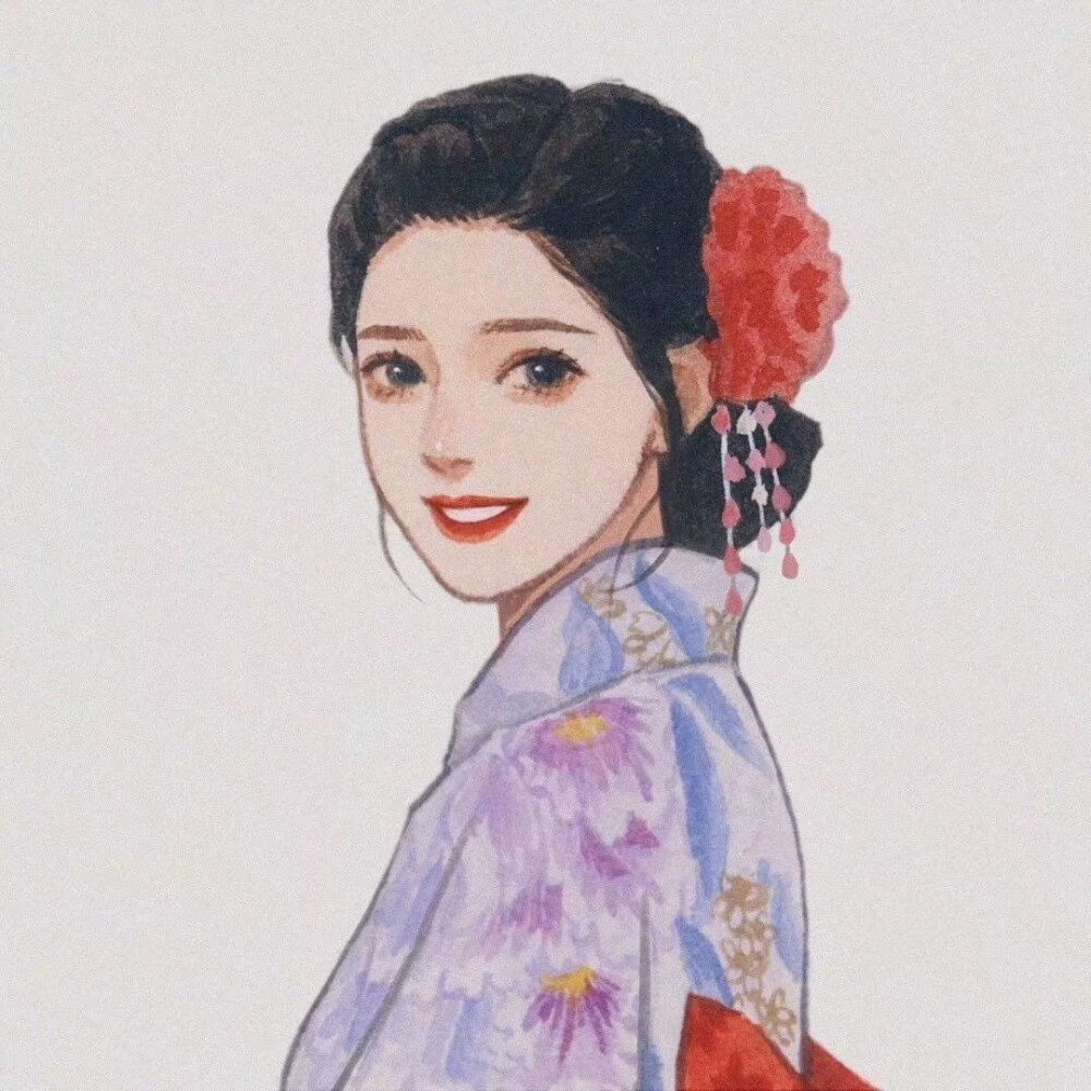 女生头像 闺蜜 插画