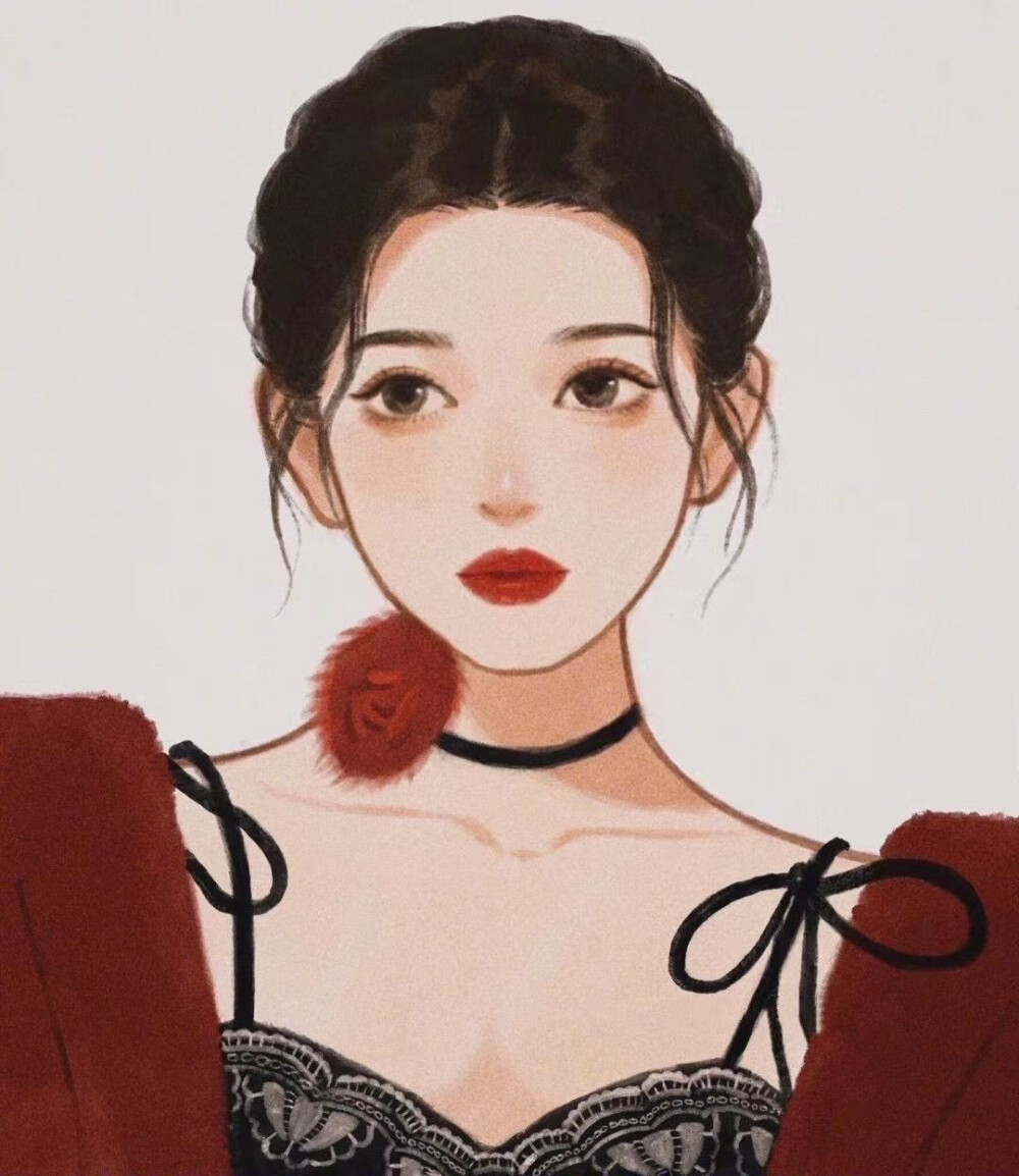 女生头像 闺蜜 插画