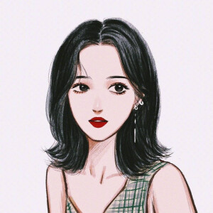 女生头像  闺蜜  插画