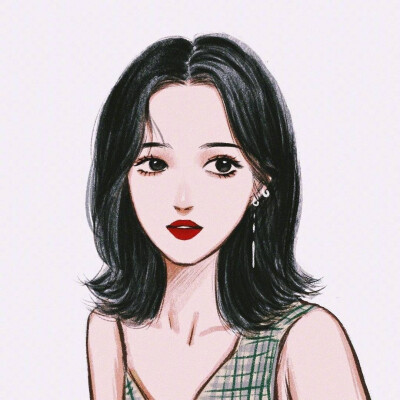 女生头像 闺蜜 插画