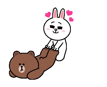 布朗熊可妮兔表情包动图