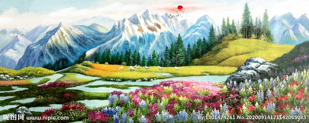 油画 手绘 插图 艺术 