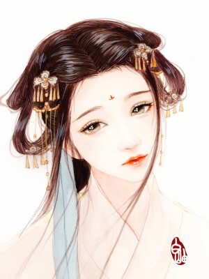 芙蓉不及美人妆，水殿风来珠翠香。 ​​​

画师：_白岫