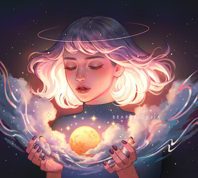 云做的少女 你身上有星辰和大海
插画师｜Karmen Loh