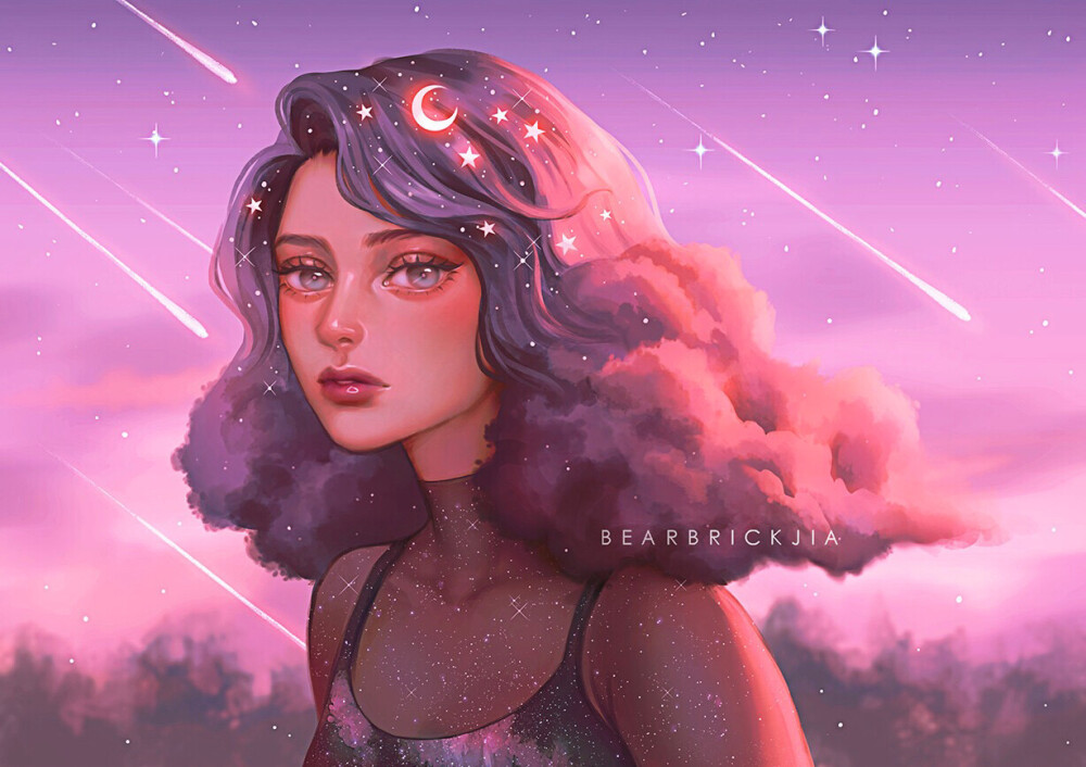 云做的少女 你身上有星辰和大海
插画师｜Karmen Loh