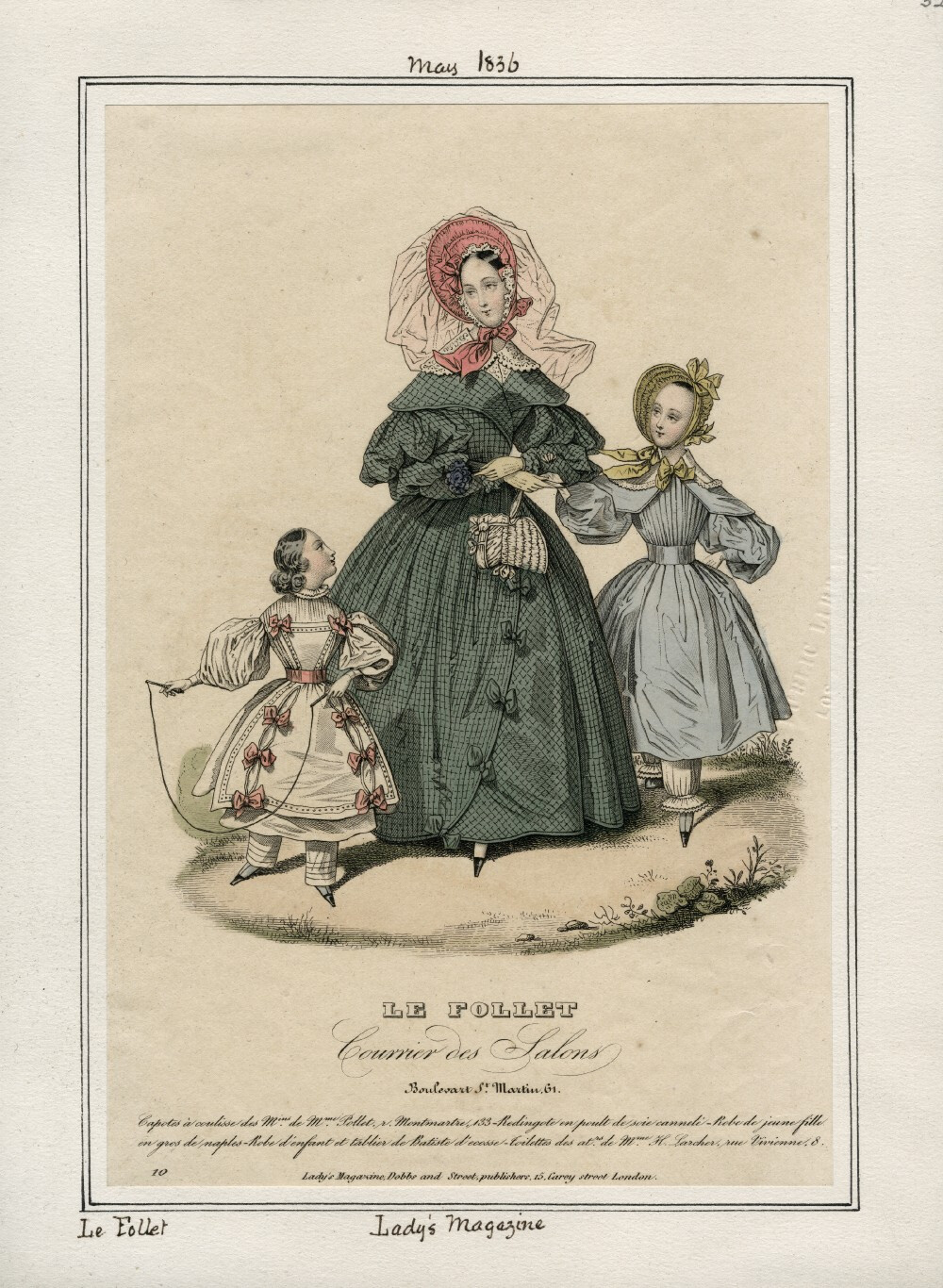  1835-36 Le Follet Courrier des Salons; Lady's Magazine ​​​