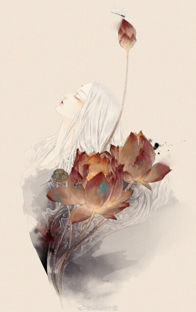 一组古风人物插画作品，太美了
插画师 |画画的小夏 ​