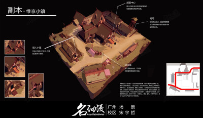 维京小镇|原创|建筑|场景设计|全视图-场景原画作品图片素材