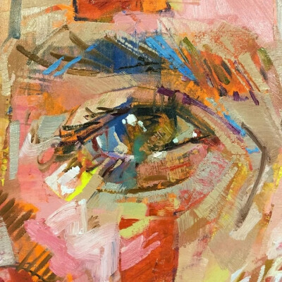 从混乱的颜色中提取出的眼睛 Andrew Salgado's Intense Eye Painti