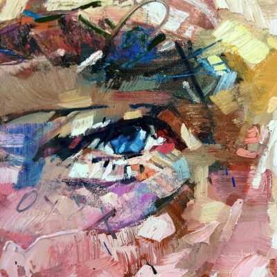 从混乱的颜色中提取出的眼睛 Andrew Salgado's Intense Eye Painti