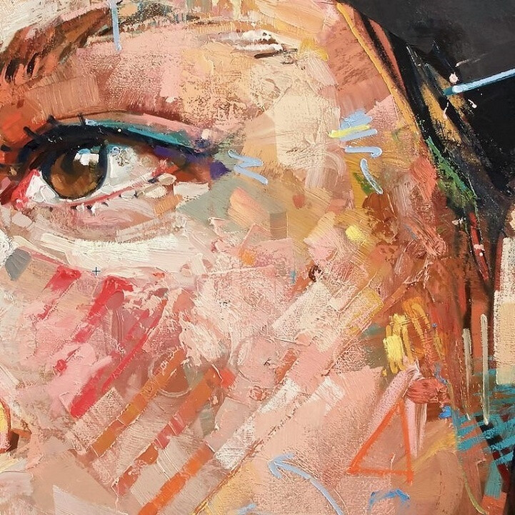 从混乱的颜色中提取出的眼睛 Andrew Salgado's Intense Eye Painti