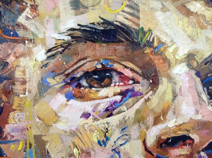 从混乱的颜色中提取出的眼睛 Andrew Salgado's Intense Eye Painti