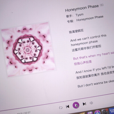 
「HONEYMOON PHASE」
