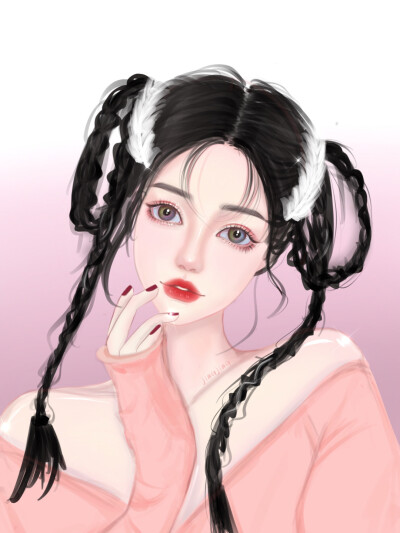 “什么伤心难过 美女就不应该有太多情绪 ”
画师：阿静