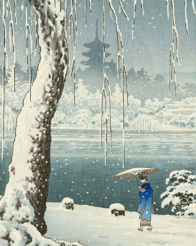 日本｜浮世绘｜冬季｜雪景
ins：artfromjapan