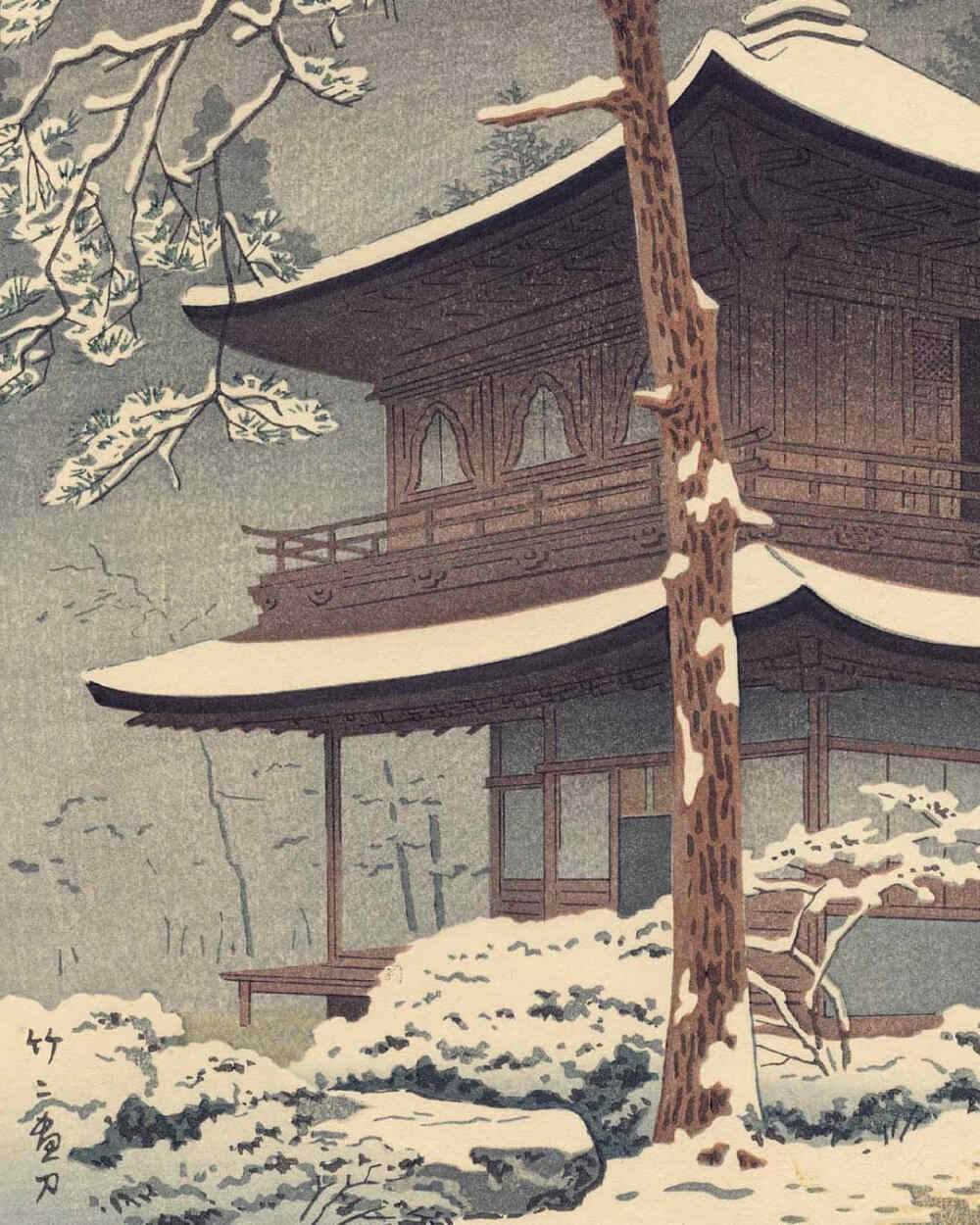 日本｜浮世绘｜冬季｜雪景
ins：artfromjapan