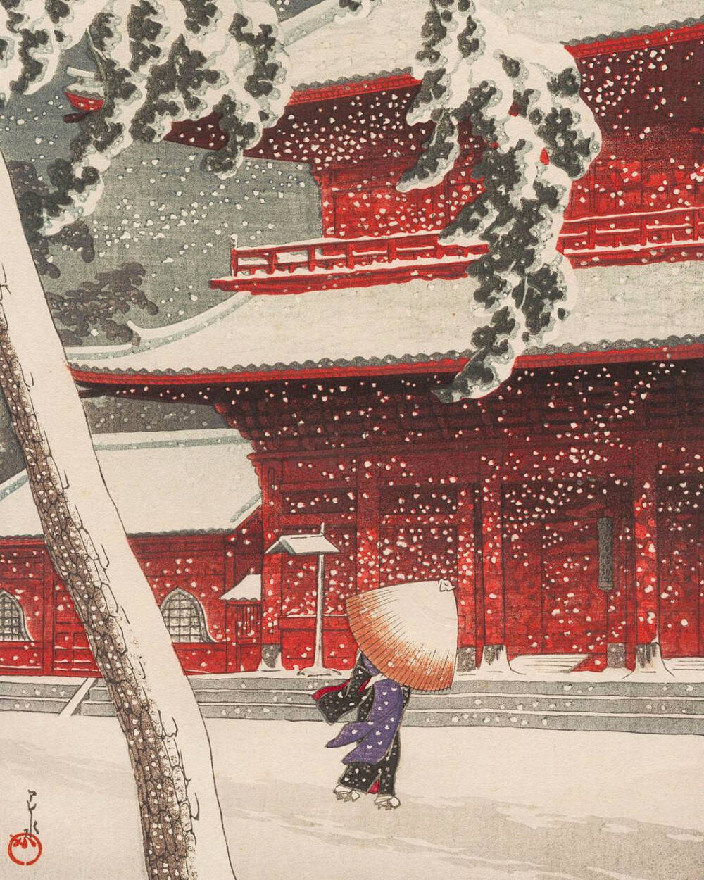 日本｜浮世绘｜冬季｜雪景
ins：artfromjapan