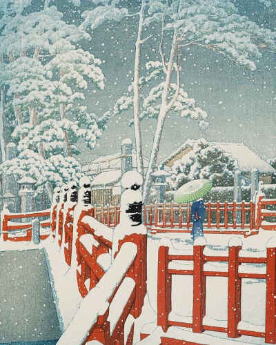 日本｜浮世绘｜冬季｜雪景
ins：artfromjapan