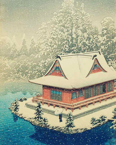 日本｜浮世绘｜冬季｜雪景
ins：artfromjapan