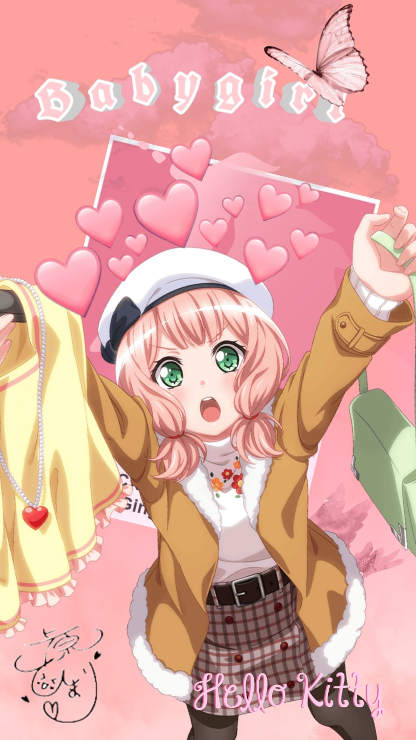 bangdream 邦邦 邦多利 壁纸 原创 丸山彩 上原绯玛丽 若宫伊芙