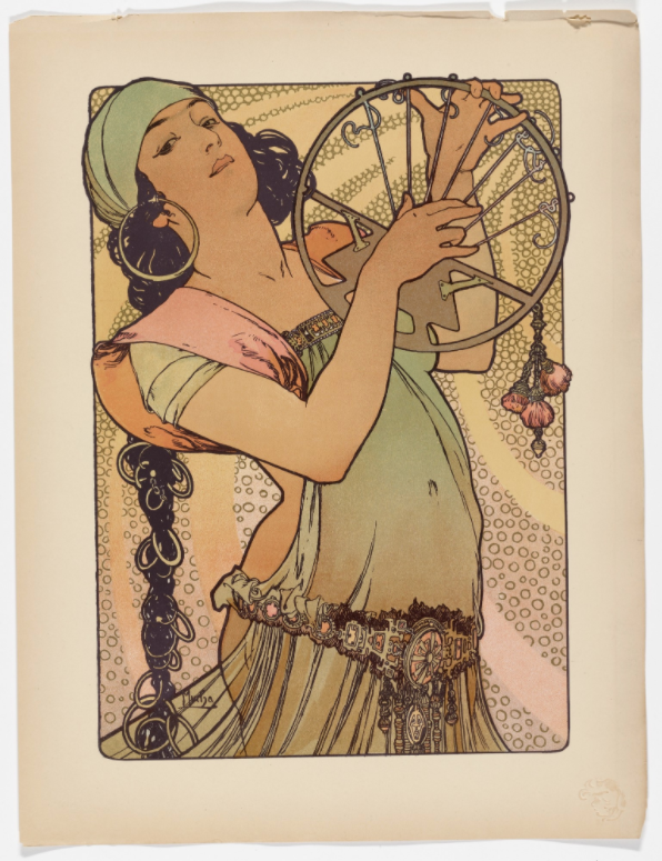1897年,穆夏的《莎乐美》,这一幅现藏纽约现代艺术博物馆(moma)