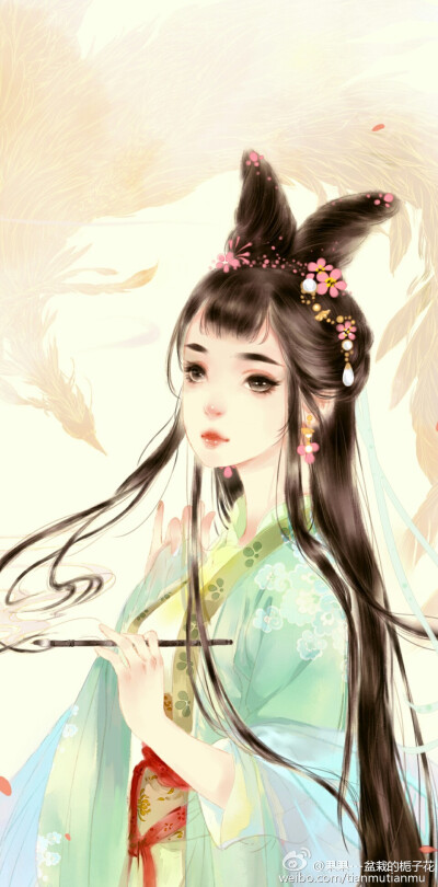 绘师'果果--盆栽栀子花