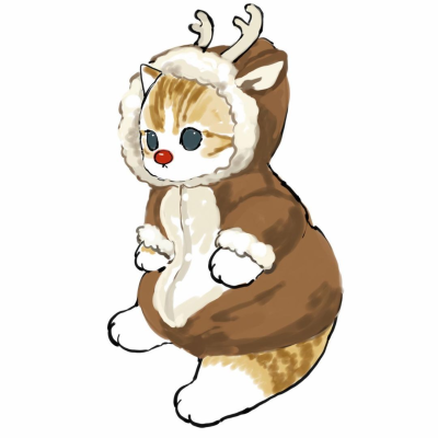  圣诞猫咪头像
