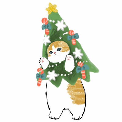  圣诞猫咪头像
