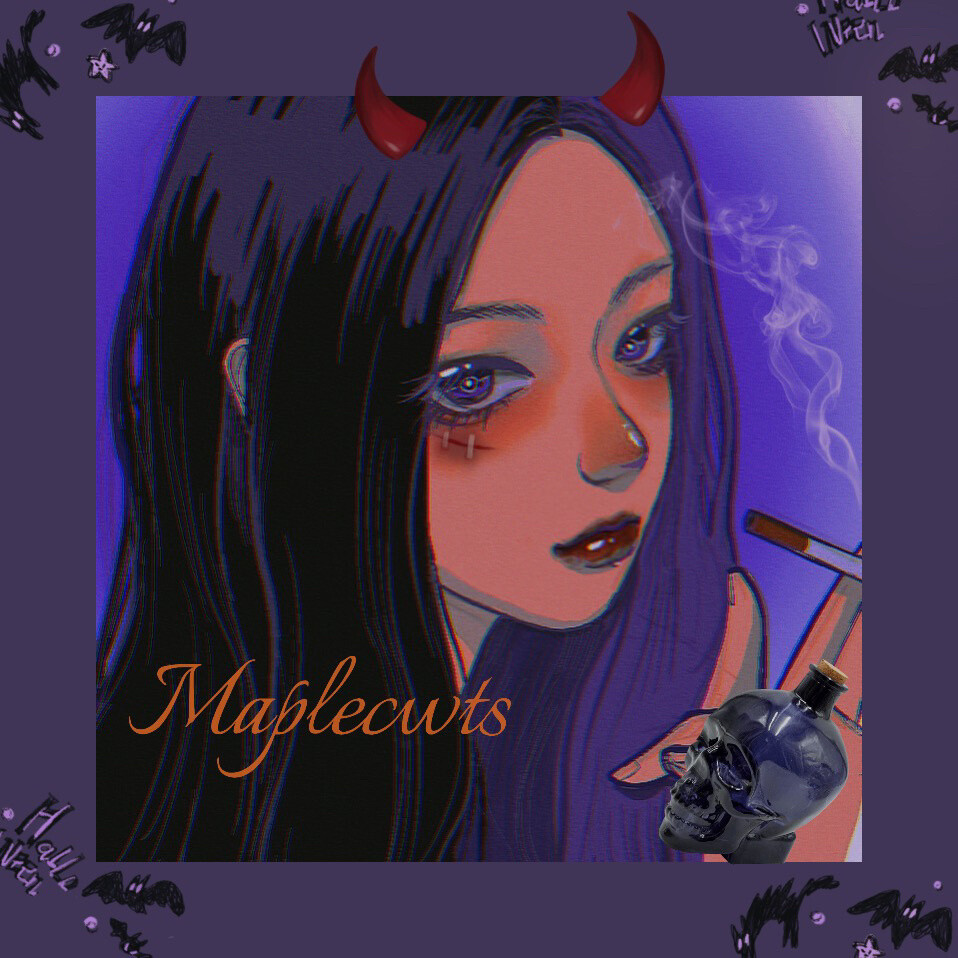 蒸汽波 | 酷飒漫画女孩画师:maplecwts - 高清图片