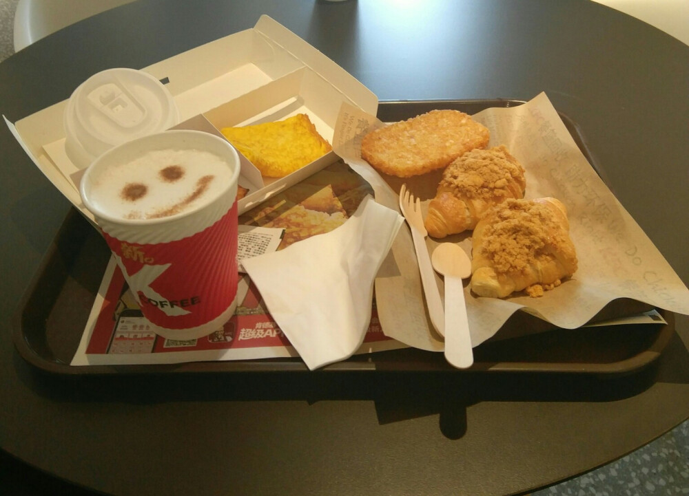 kfc早餐 实拍图片