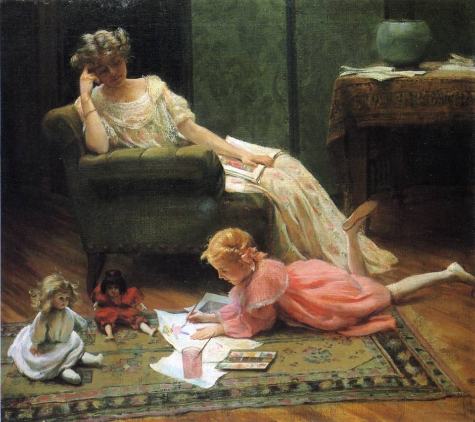 油畫 ：Charles Courtney Curran