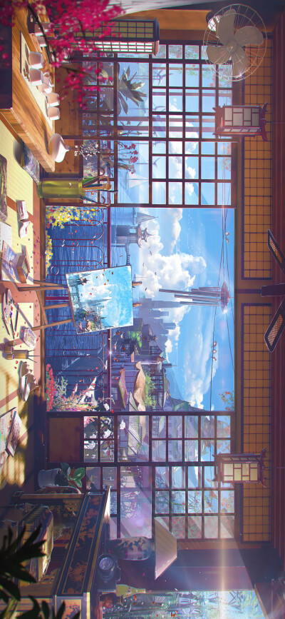 动漫场景 动漫壁纸 电脑壁纸 动漫场景绿色 手机壁纸