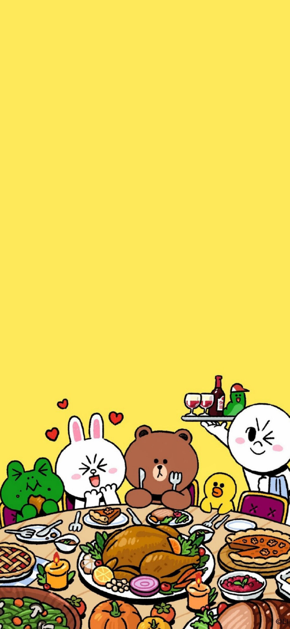 phonex/xs/max 卡通系列壁纸 line town系 一颗酸苹果