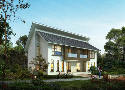 室外设计，别墅透视外立面