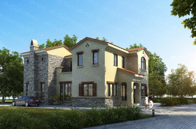 室外设计，别墅透视外立面