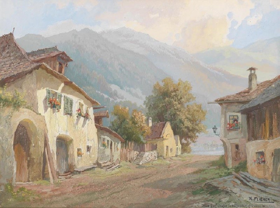 油畫 ：Karl Flieher
