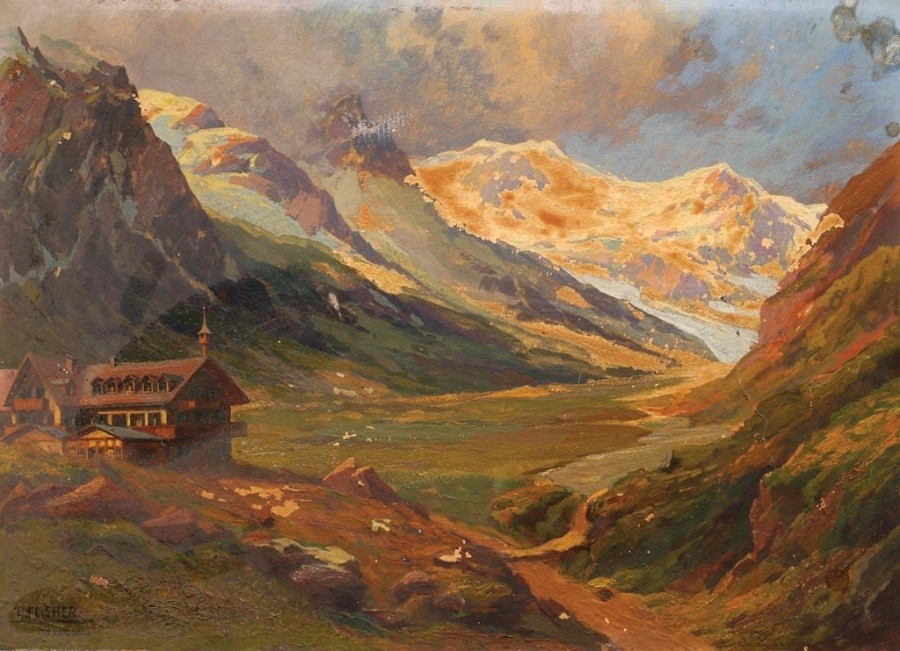 油畫 ：Karl Flieher